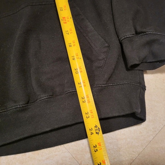 Six Flags Fright Frest Mens M Medium Insane Killer Clown Black Sweatshirt Hoodie - Picture 9 of 16